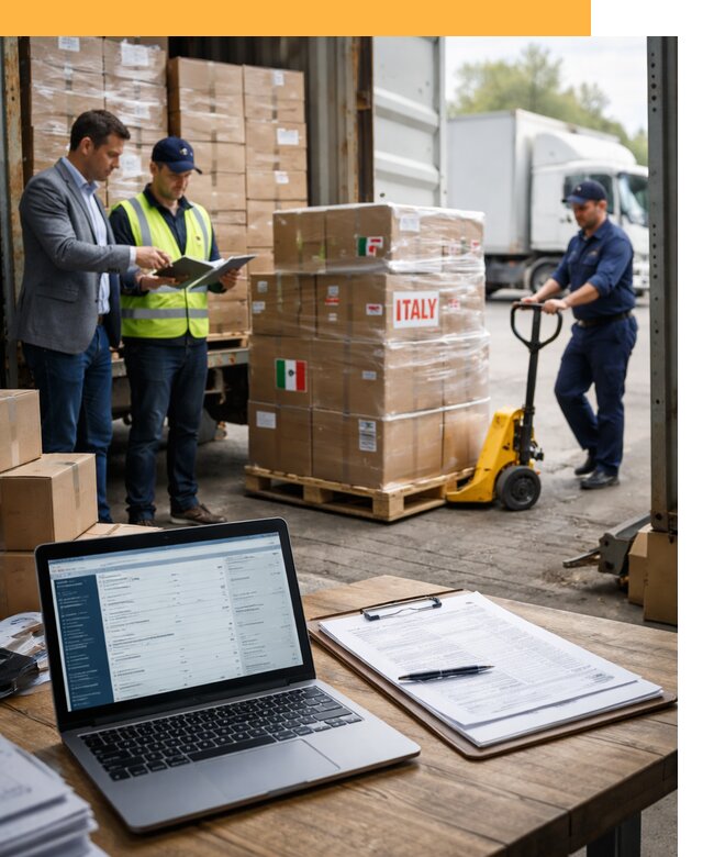Доставка грузов из Италии: морские и авиаперевозки от 18403